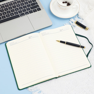 跨境办公商务笔记本皮质定制logo记事本网红手帐本小学生a6