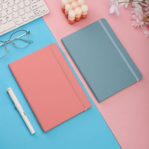 定做a6跨境商务办公笔记本记事本手帐本学生绑带本定制