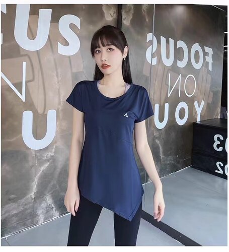 健身透气短袖运动上衣女