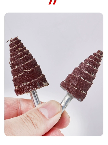 Conevant наждачной бумаги из дерева, полировки и полировки, шлифовальная ручка для головки, песчаная ткань в форме конуса, печень