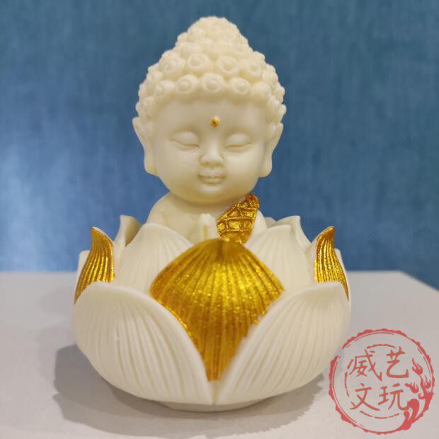 象牙果Q版如来宝宝佛文玩手把件装饰摆件