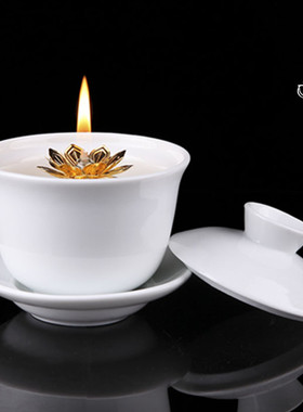 佛堂佛堂风陶瓷酥油灯