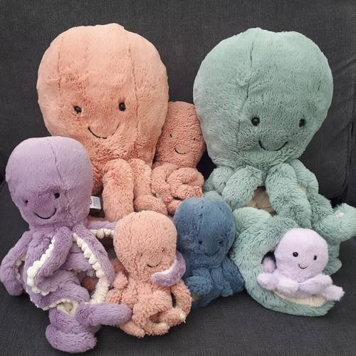 JELLYCAT 玛雅章鱼奥德尔章毛绒安抚睡觉玩偶生日礼物送女生