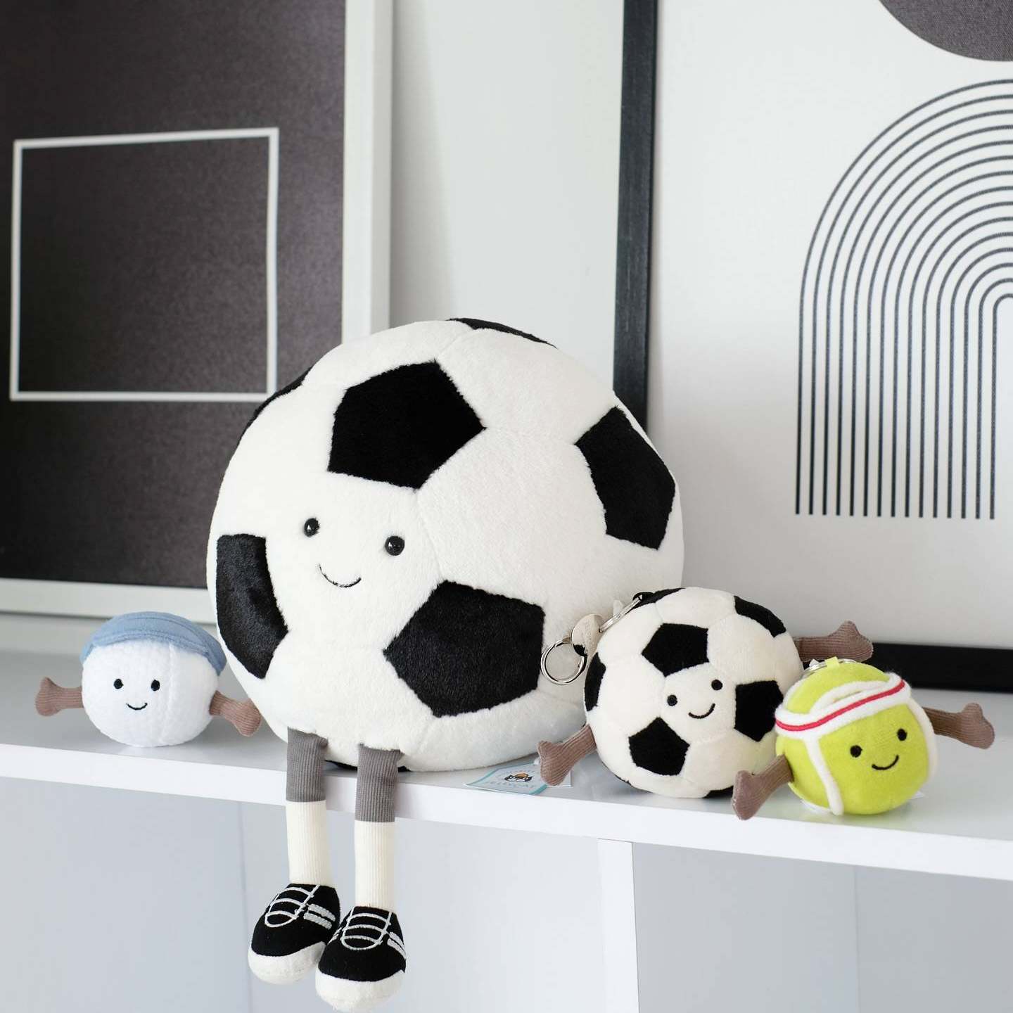 英国正品 JELLYCAT 趣味篮球网球玩偶公仔娃娃生日礼物送男生