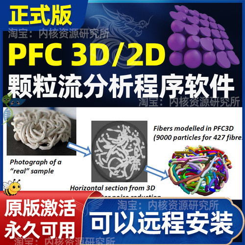 PFC2D3D软件安装颗粒流离散元程序二维三维岩土数值模拟边坡仿真