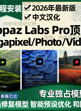 Topaz Video Pro AI 修复画质中文汉化新版Topaz Photo Gigapixel