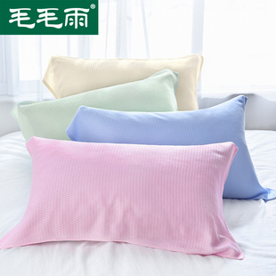 毛毛雨竹纤维枕巾凉爽冰丝枕头毛巾一对情侣夏季薄款忱巾整巾盖