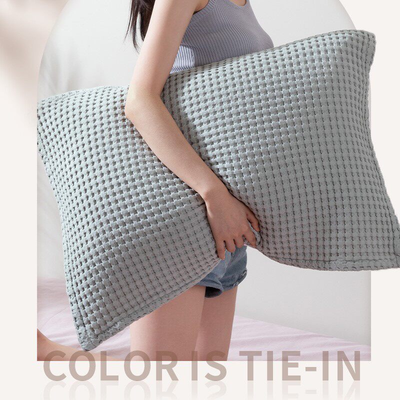 枕巾纯棉一对装高档2026新款枕头巾全棉家用北欧风高端枕头垫巾夏