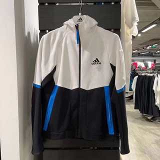 Adidas阿迪达斯男装夹克春秋拼接运动休闲连帽外套HC5490