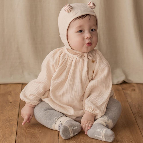 kidsclara韩国进口春秋三角哈衣