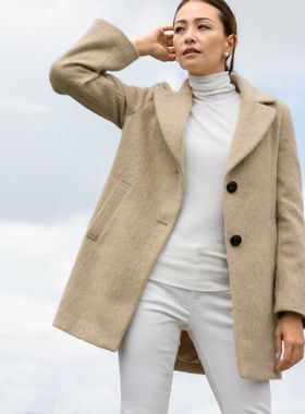 日单高端女装冬款2WAY保暖高级羊毛大衣19727