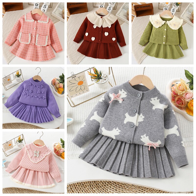 女童毛衣套装2025新秋冬儿童外套针织衫上衣短裙公主半身裙两件套,童装/婴儿装/亲子装,套装,淘宝优惠券,粉丝福利购,淘宝优惠卷