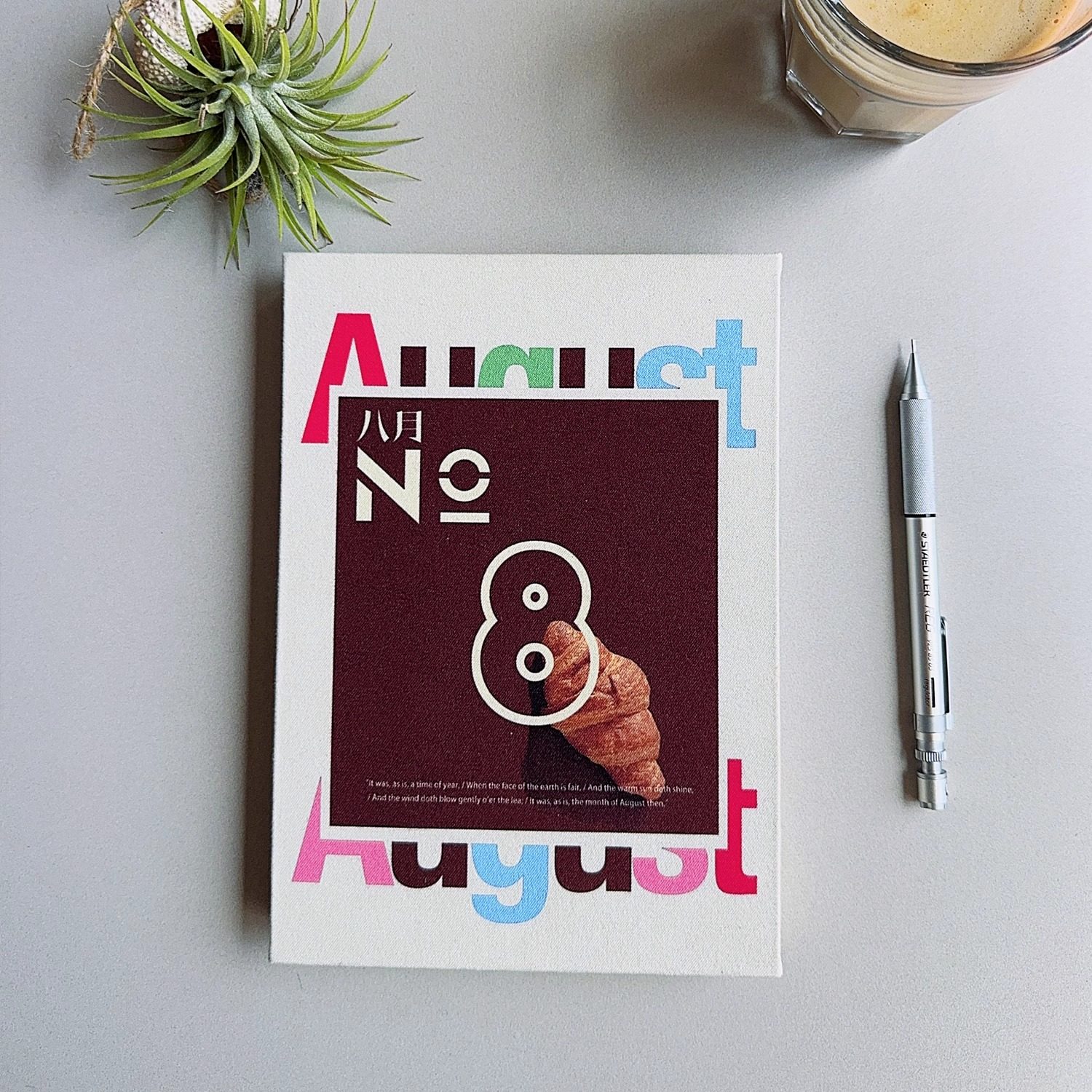 八月  原创印花布面手工裸脊空白页笔记本 绘画本  速写本,文具电教/文化用品/商务用品,手帐/日程本/计划本,淘宝优惠券,粉丝福利购,淘宝优惠卷