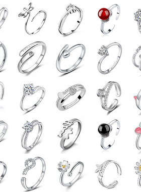 s925银新款气质时尚女不掉色戒指