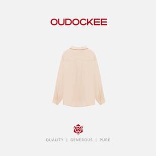 OUDOCKEE 鸥鸥【莱赛尔+亚麻】雨露衬衫 新款百搭气质品质 9783