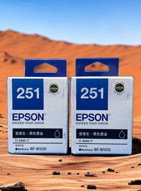 EPSON原装爱普生251墨盒T2511适用WF-M1030 M1138 打印机黑色墨水