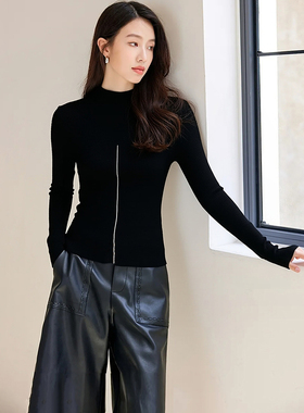 【薰系列】商场品牌女折扣25冬489元29.7%绵羊毛衣打底针织衫