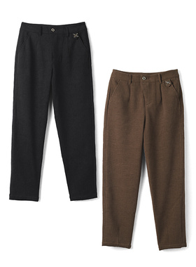 【踏系列】商场品牌女装折扣2025年冬季489元雪尼尔保暖休闲裤