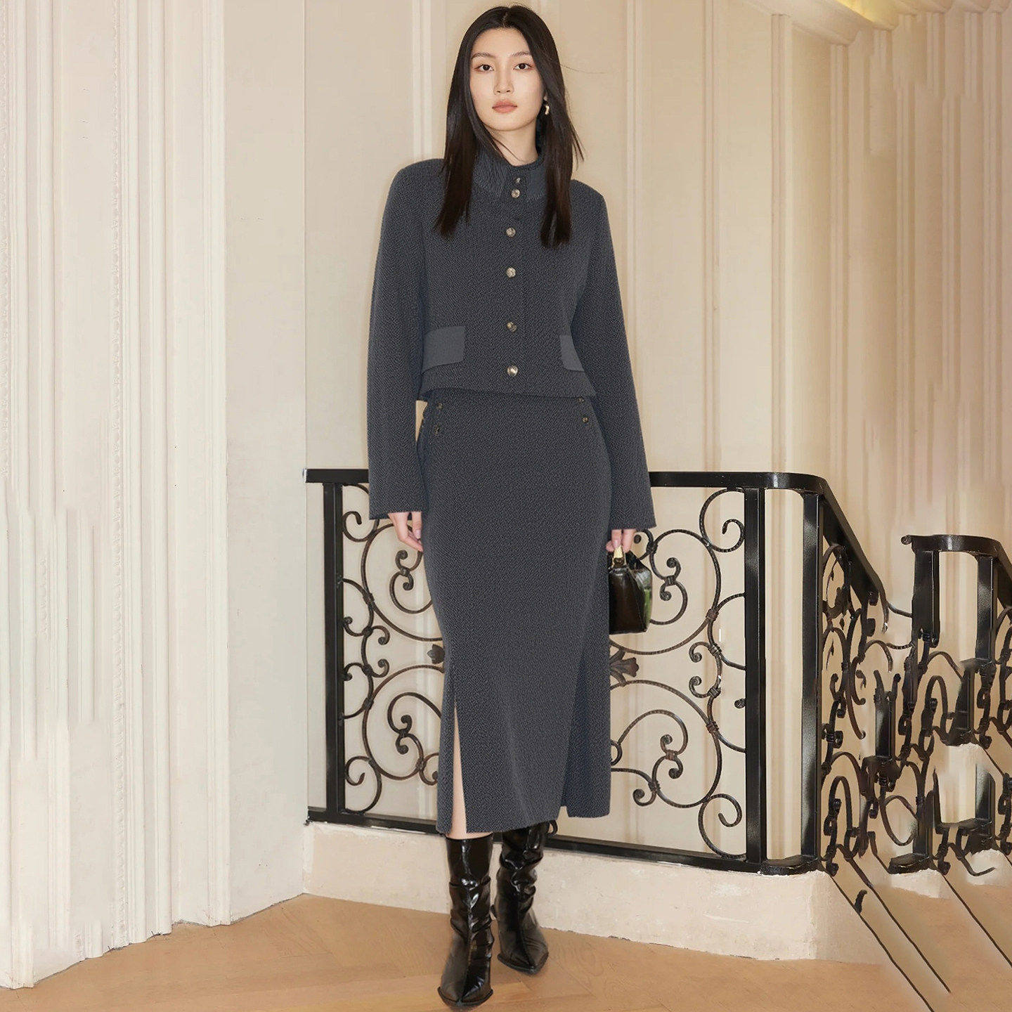 【薰系列】新款女装折扣2025年冬季专柜名媛气质外套半裙毛呢套装,女装/女士精品,时尚套装,淘宝优惠券,粉丝福利购,淘宝优惠卷