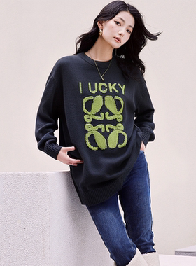 【N系列】商场品牌女装折扣2025年冬季专柜659元宽松休闲文艺毛衣