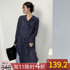 NANASTORE法式碎花裙2024新款春季宽松复古甜美连衣裙气质小裙子