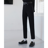 子修身 NANASTORE休闲裤 黑色高腰裤 新款 直筒小个子显瘦 女2024春季
