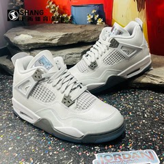 上尚体育Air Jordan 4 AJ4 灰蓝 防滑耐磨 中帮 篮球鞋HV4401-014