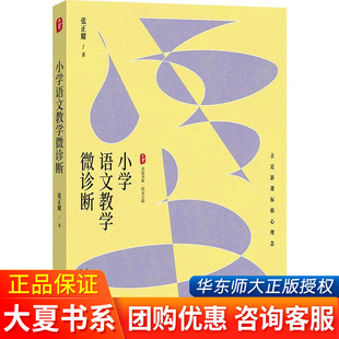 新书 小学语文教学微诊断 大夏书系 语文之道 张正耀 著 立足新课标核心理念 直面教学现场 破解课堂困局 华东师范大学出版社
