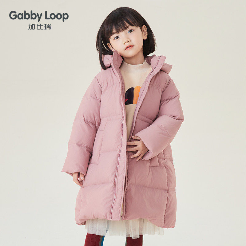 加比瑞童装 冬季新品 女童休闲保暖中长款连帽羽绒服中大童外套,童装/婴儿装/亲子装,羽绒服,淘宝优惠券,粉丝福利购,淘宝优惠卷