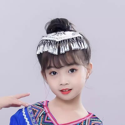 新款广西壮族帽子三月三儿童少数民族苗族土家族彝族瑶族头饰女孩