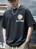 潮牌印花宽松圆领半袖 重磅双纱纯棉短袖 300g美式 夏季 体恤 t恤男士