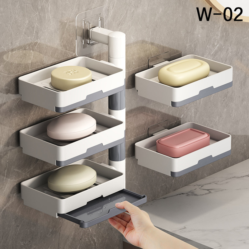装肥皂神器香皂盒子母扣男士盒壳厕所放肥皂盒挂墙自粘式放的架子