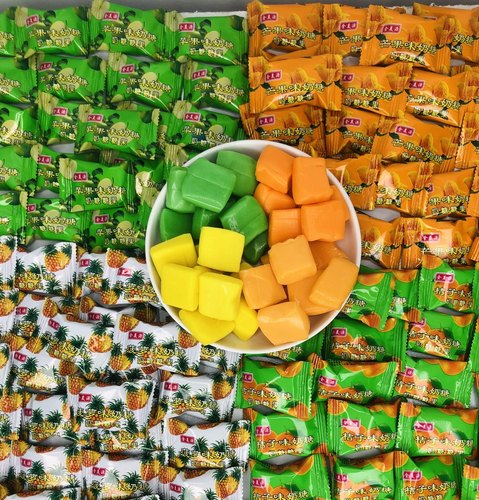 小时候奶糖菠萝奶糖童年青苹果糖