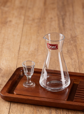 Baer人工吹制水晶分酒器白酒酒壶家用清酒壶日式玻璃饭店用倒酒器