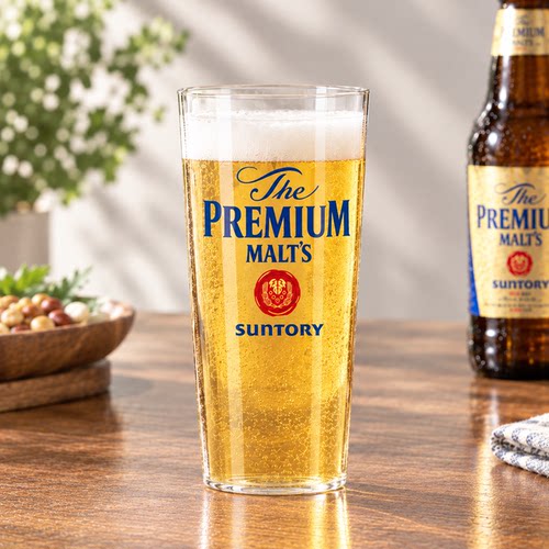 日式三得利万志SUNTORY PREMIUM MALT`S札幌啤酒杯超薄精酿玻璃杯