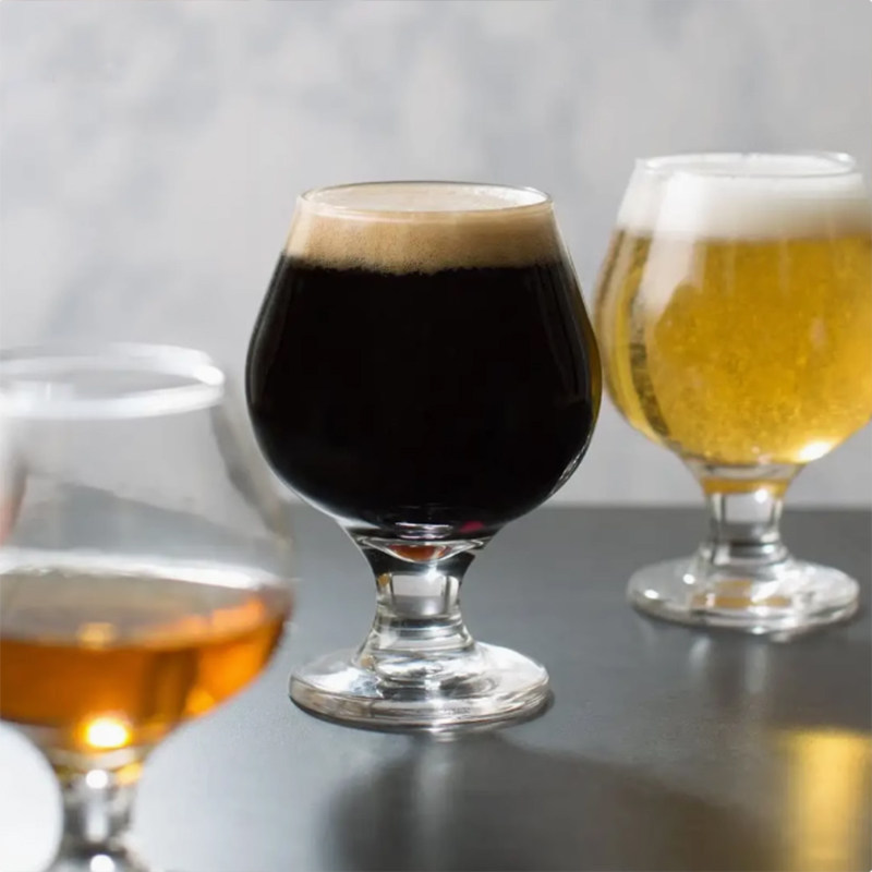 精酿啤酒杯大肚杯矮脚专业玻璃定制家用个性创意轻奢洋酒杯白兰地