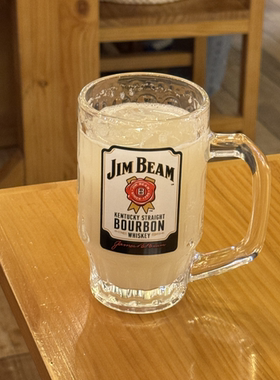 三得利金宾嗨棒杯Suntory白占边日料居酒屋烤肉店扎啤杯啤酒杯子
