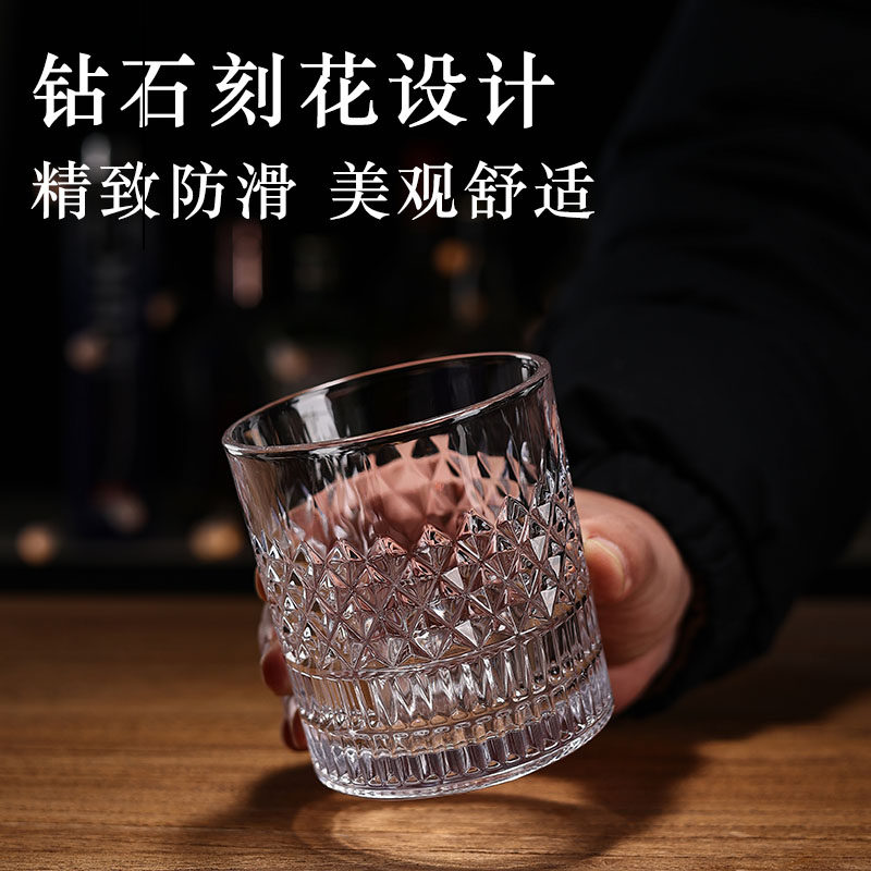 新款威士忌杯钻石杯酒吧大容量啤酒杯KTV洋酒杯KTV多用玻璃杯水杯图片