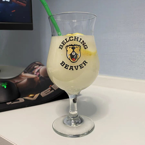 打嗝海狸啤酒杯精酿美式郁金香杯
