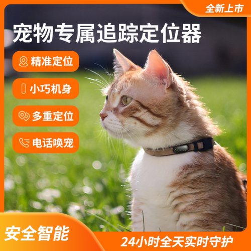 4G宠物电话手表陪伴猫咪防丢管理定位项圈猫咪狗仪器北斗定位神器