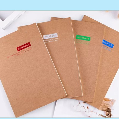 学生作业本笔记本子b5横线本牛皮纸线装本子A4厚本子学生作业本