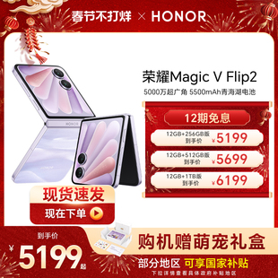 【官网】荣耀Magic V Flip2 小折叠屏5G手机 AI 2亿超清写真自拍/5500mAh青海湖电池官方旗舰店官方官网