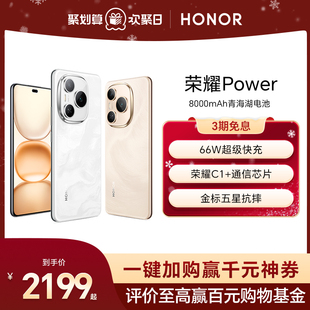 荣耀Power 手机 8000mAh青海湖电池荣耀C1 绿洲护眼屏 HONOR 通信芯片5000万大底超清影像 官网 享3期免息