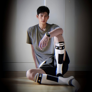 体育生1S0M袜子脚控男压力袜 小腿袜秋冬运动跑步篮球吸汗长筒袜