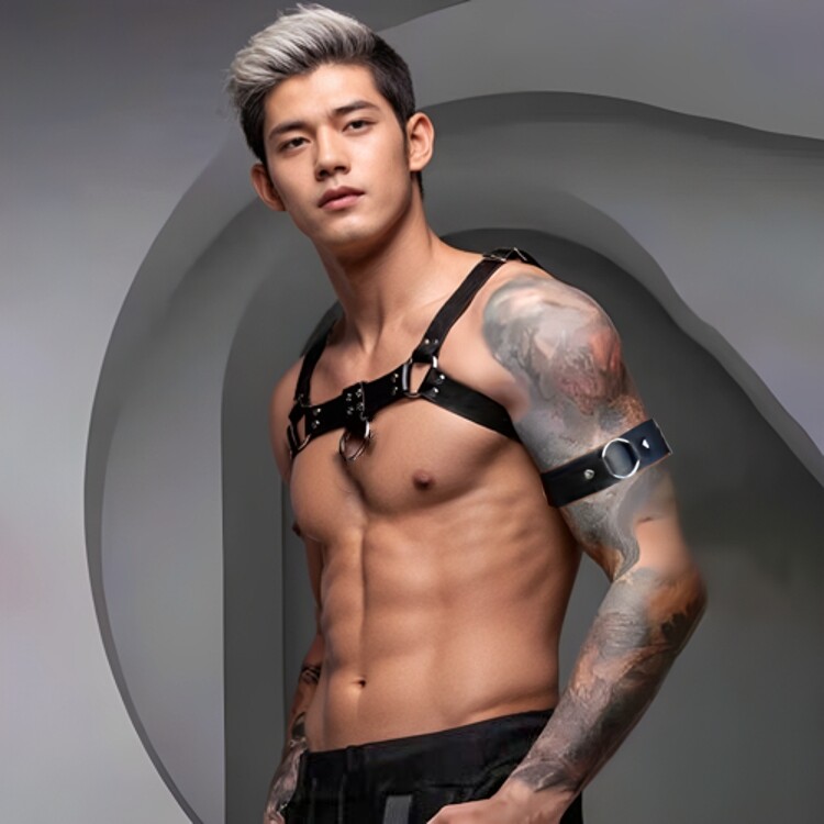 GOGOBOY可调节束缚绑带夜店表演拍照健身性感NPC另类男性胸衣肩带