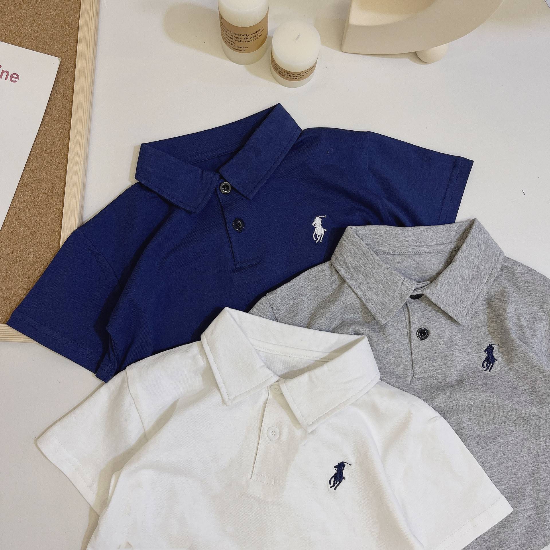 儿童夏季翻领polo衫男童半袖儿童POLO衫