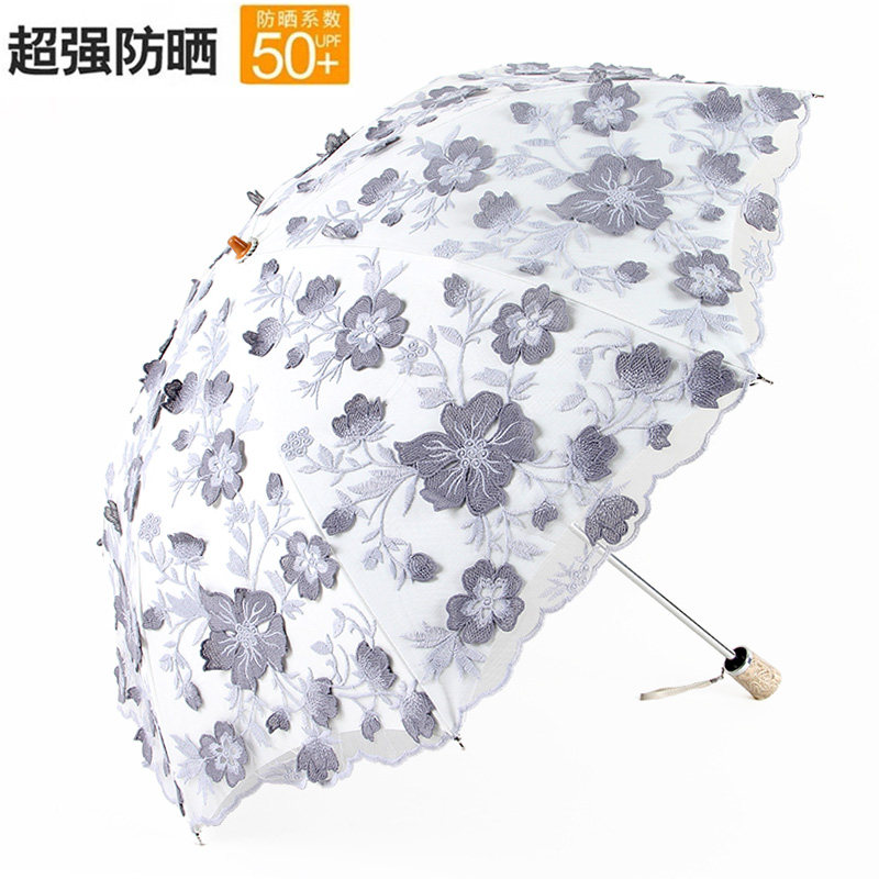 太阳伞蕾丝防紫外线女防晒