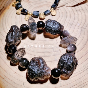 Nature 印尼陨石黑沙闪灵钻 Calls定制水晶