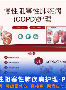 慢性阻塞性肺疾病 COPD 护理 PPT 课件护理患者教育资料教学培训