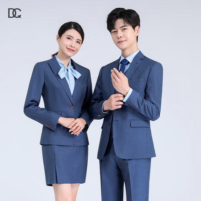 宝马领创工装西服外套衬衫裤子工服定制德诚琪美商务西装套装正装